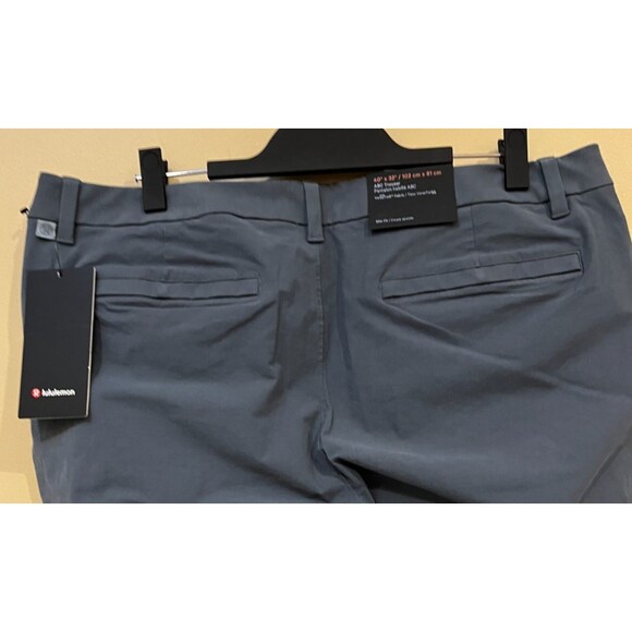 NWT Lululemon NEW ABC Slim-Fit Trouser 40 X 32” Cotton VersaTwill Gray Blue Mens - Picture 6 of 14